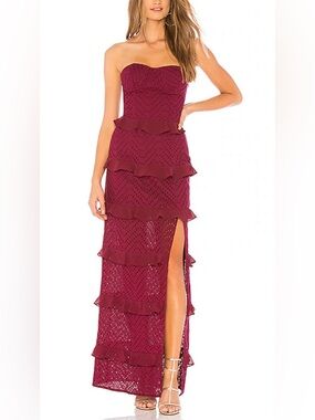 Azulu Starling Dress in burgundy 4